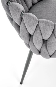 Krzesło popielaty, K516 tkanina NEA 15, nowoczesne, metalowy stelaż