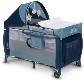 Lionelo - Łóżeczko turystyczne SVEN PLUS niebieski