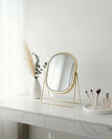 Lusterko Do Makijażu PREMIUM Kosmetyczne POŁYSK Metalowe PODŚWIETLANE LED