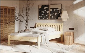 Łóżko 2,23x1,455x0,9 m lakierowana sosna Tonja 140