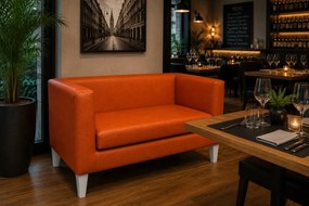 Sofa Monaco : Kolor nogi - Biała, Kolor tkaniny - EKO-SKÓRA - 20D, Typ tkaniny - Eko-skóra , Wysokość nogi - 20 cm