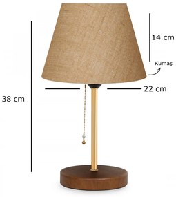 Lampa stołowa z tekstylnym kloszem (wysokość 14 cm) Mardin – Opviq lights