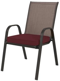 Poduszka na krzesło ogrodowe VIREON 44x45 cm, bordowy