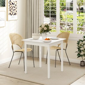 HOMCOM Stół kuchenny kwadratowy nowoczesny biały 75x75x76 cm do jadalni i kuchni | Aosom PL