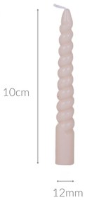 Spiralne świece stołowe z parafiny, 10 cm