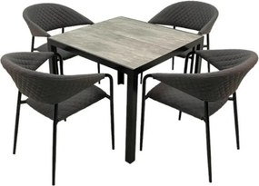 Doppler BERGAMO MELIA LIKA-TEX® ogrodowy zestaw wypoczynkowy 4+1 antracyt