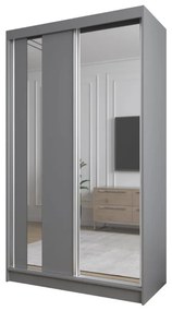 Szafa przesuwna - Greco 120 cm, szary mat