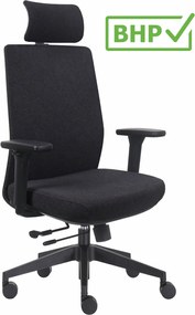Ergonomiczny fotel biurowy materiałowy Prospero, zgodny z normą BHP