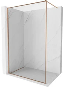 Mexen Kioto-F ścianka prysznicowa Walk-in z ramką 60 x 202 cm, transparent 8 mm, miedź szczotkowana - 800-060-104-65-00