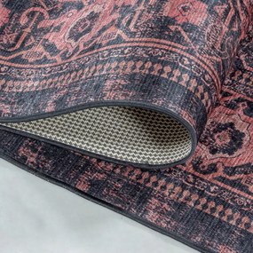 Dywan z nadrukiem Fiesta Vintage czerwono-czarny 160 cm x 230 cm