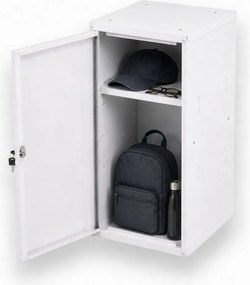 Szafka ubraniowa z schowkami zamykanymi 700 x 350 x 350 mm, zamek cylindryczny, niebieskie drzwi