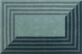 Dywan tuftowany 100% wełna - 160 x 230 cm - Kaczi niebieski - 2000g/m² - SILENE