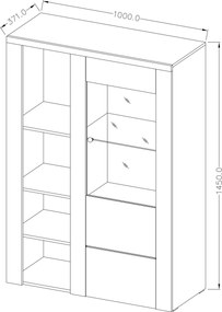 Komoda LARISSA 100 cm do Salonu Sypialni Dąb jasny