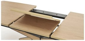 Stół rozkładany JAMES 160(220)x90 dąb naturalny/czarny HALMAR