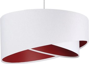 Biało-bordowa asymetryczna lampa wisząca - EX990 B6-N28