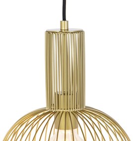 Designerska lampa wisząca złota - Wire WhiskDesignerski Oswietlenie wewnetrzne