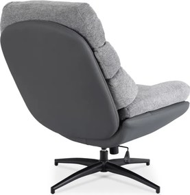 Fotel Wypoczynkowy Obrotowy ASTURIA do Salonu Szary Nowoczesny