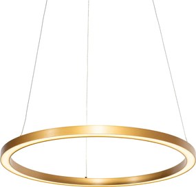 Złota lampa wisząca 60cm z diodą LED 3-stopniowy ściemniacz - Girello