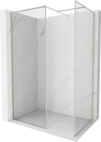 Mexen Kioto-F ścianka prysznicowa Walk-in z ramką 110 x 85 cm, transparent 8 mm, nikiel szczotkowany - 800-110-202-04-97-085