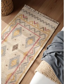 Kremowy chodnik z juty tkany ręcznie 80x200 cm Roya Imani – Elle Decoration