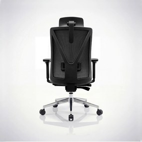 Fotel biurowy ergonomiczny obrotowy ciemnoszary: VECTOR