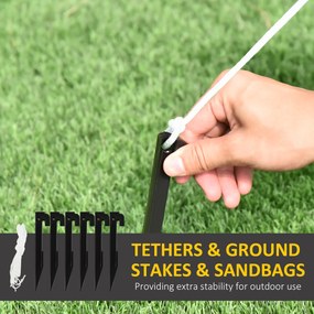 Outsunny Dekoracja Bożonarodzeniowa, Bałwanek z Tabliczką, nadmuchiwany, duży, w zestawie z dmuchawą, 103 długość x 70 szerokość x 180 wysokość cm