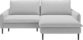 Narożnik GLOSSY z funkcją spania Prawostronny zestaw z poduszkami wolnostojący tkanina BUBBLE 07 WERSAL