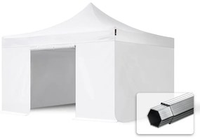 TOOLPORT 4x4 m Namiot Ekspresowy PROFESSIONAL Alu 40 mm, ze ścianami bocznymi, bez okien, biały - (578932)