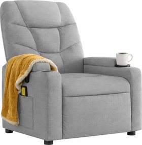 Jasnoszary Fotel Z Masażem I Pilotem F3-R93