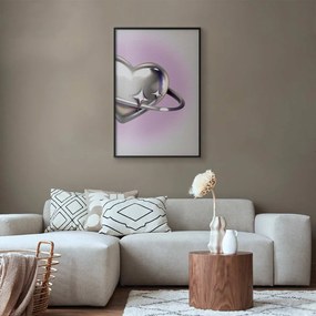 Plakat Kosmiczne Serce 21x30 cm z ramą czarną bez marginesu ARTGEIST B