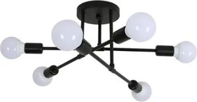 Lampa sufitowa metalowa loft vintage wisząca AT44-6SZ-Czarna