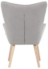 Fotel uszany Bouclé GREY2, szary