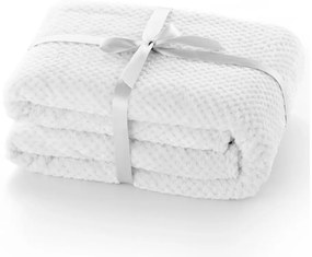 Biały koc z mikrowłókna DecoKing Henry, 150x200 cm