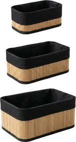 Zestaw bambusowych koszyków do przechowywania VINNO