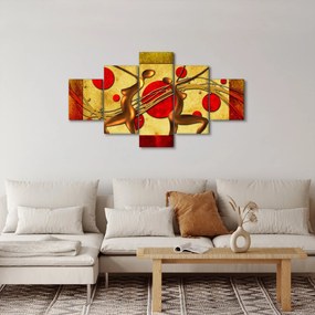 Abstrakcyjny obraz z dwiema kobietami (125x70 cm)