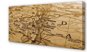 Obraz drukowany na płótnie Zabytkowa Mapa