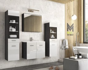 MINIO go for it, Meble łazienkowe MARIT II w kolorze matera/biały połysk