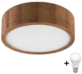 Brilagi - LED Plafon CARVALHO 1xE27/60W/230V dąb śr. 27 cm