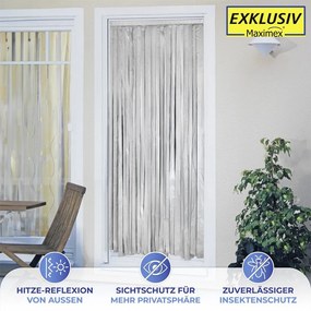 Zasłona termiczna na drzwi w czarno-srebrnym kolorze 90x200 cm – Maximex