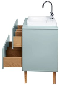 Miętowa wisząca szafka pod umywalkę 80x62 cm Color Bath – Tom Tailor