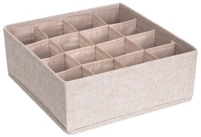 Beżowy organizer do szuflady z 16 przegródkami Bigso Box of Sweden Drawer