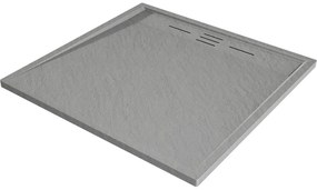 Mexen Amon brodzik kwadratowy SMC 80 x 80 cm, szary - 4F618080