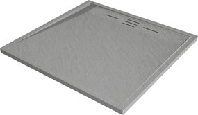 Mexen Amon brodzik kwadratowy SMC 80 x 80 cm, szary - 4F618080