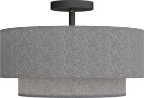 HOMCOM Lampa sufitowa, lampa wisząca z podwójnymi abażurami w lnianym wykończeniu, taupe | Aosom PL
