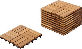 Płytki tarasowe ACERENZA Certyfikowane drewno akacjowe Naturalny