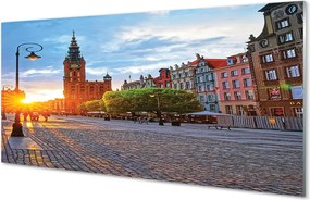 Panel szklany do Kuchni Gdańska Starówka o Świcie