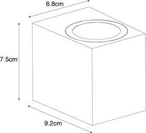 Inteligentna lampa ścienna zewnętrzna czarna IP65 z Wifi GU10 50mm - Baleno