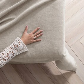 Beżowa narzuta z szenilu 220x240 cm Talo – Filumi