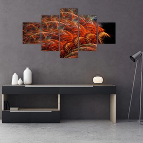 Obraz - Abstrakcyjna imitacja piór (125x70 cm)