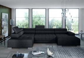 Narożnik CAMPO XL z elektryczną regulacją siedziska Lewostronny w tkaninie MEMPHIS 20 WERSAL